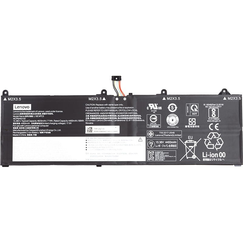 АКБ Lenovo для ноутбука Lenovo R7000P (L19C4PC3) 15.36V 4623mAh (original) (NB481453)