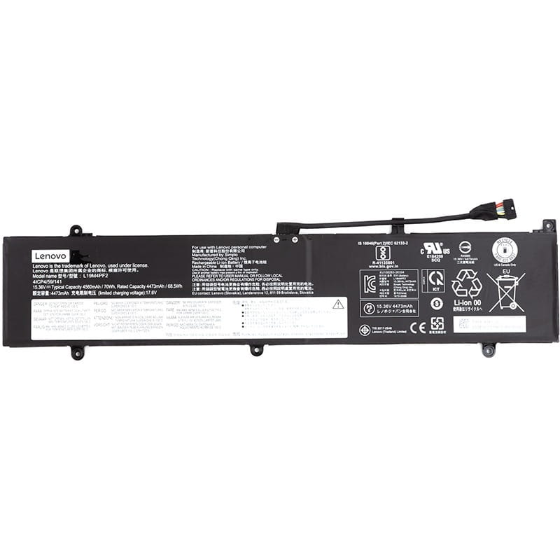 АКБ Lenovo для ноутбука Lenovo Yoga Slim 7 15 (L19C4PF2) 15.36V 4560mAh (original) (NB481460)