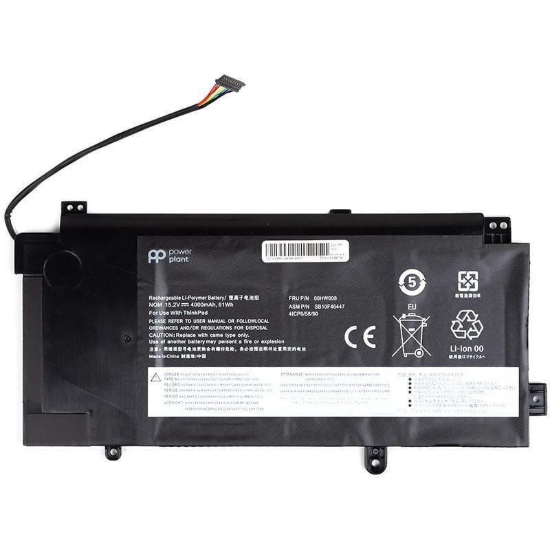 АКБ PowerPlant для ноутбука Lenovo ThinkPad Yoga 15 (00HW008) 15.2V 4000mAh (NB481712)