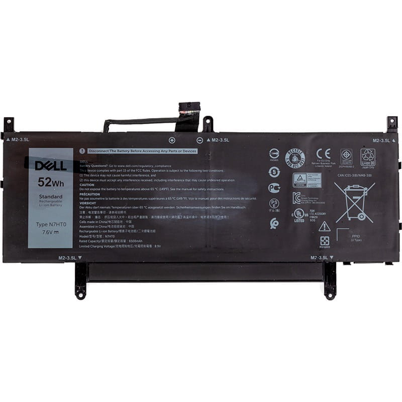 АКБ Dell для ноутбука Dell Latitude 9510 (N7HT0) 7.6V 6500mAh (original) (NB441693)