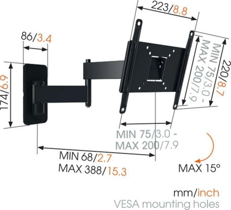 Кронштейн Vogels MA2040 Black (VESA200х200)