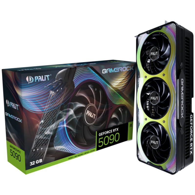 Видеокарта GF RTX 5090 32GB GDDR7 GameRock Palit (NE75090019R5-GB2020G)