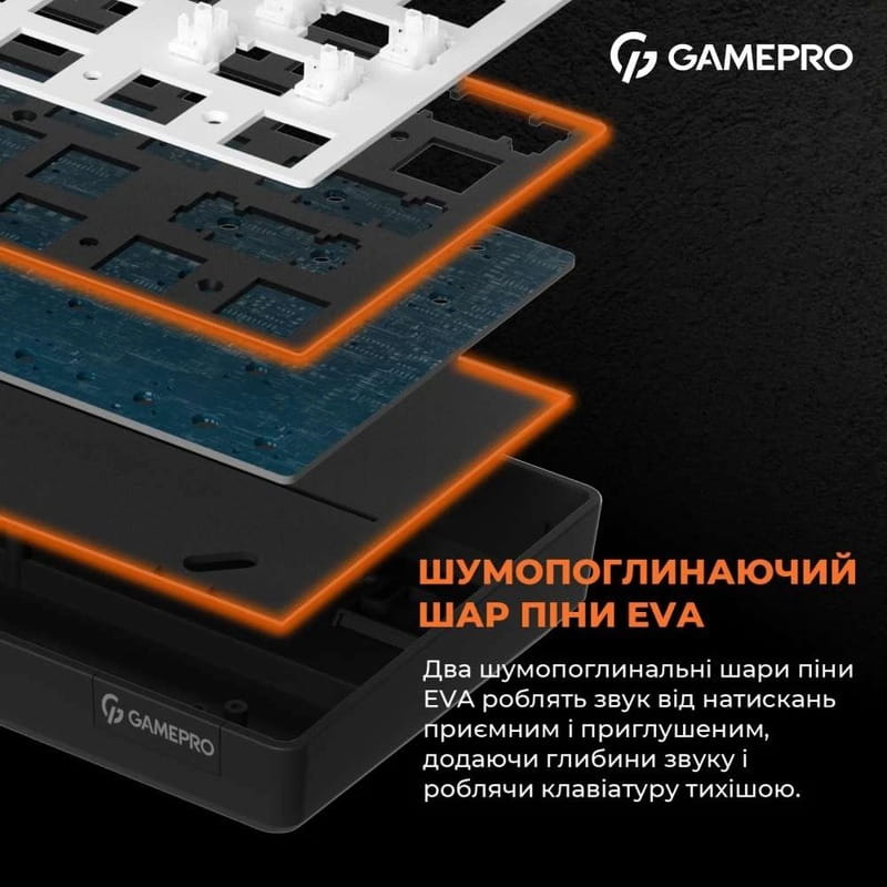 Клавиатура беспроводная GamePro MK130G Pro Outemu Red Switch Hot-Swap RGB Black