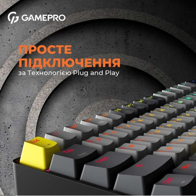 Клавиатура беспроводная GamePro MK130G Pro Outemu Red Switch Hot-Swap RGB Black