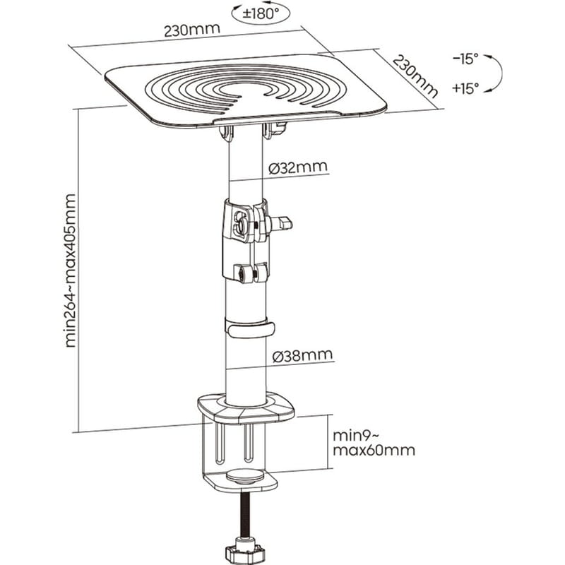 Крепление для колонок OfficePro SS138 Black