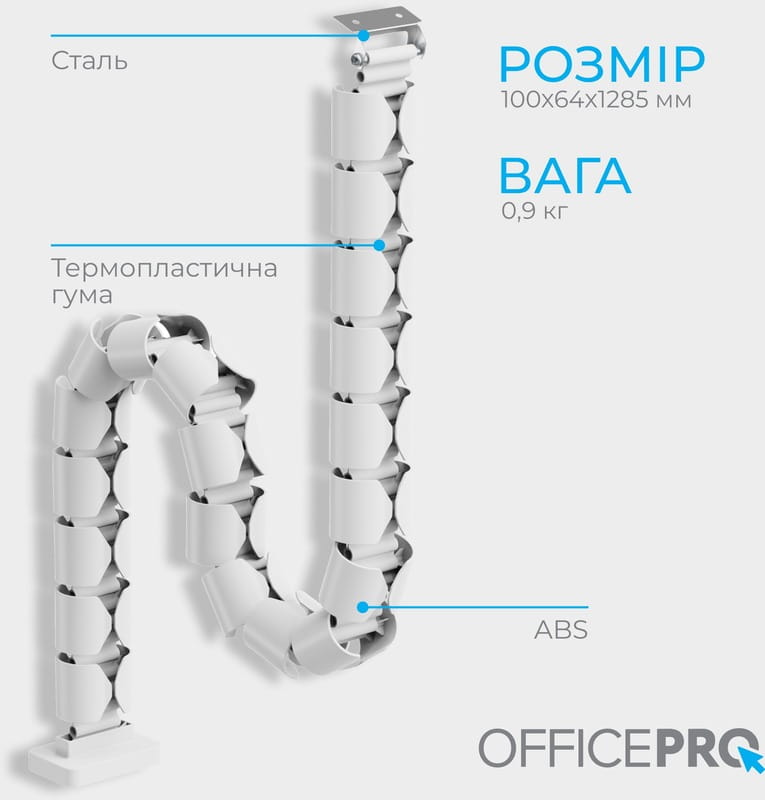 Органайзер для кабеля OfficePro CM630W White