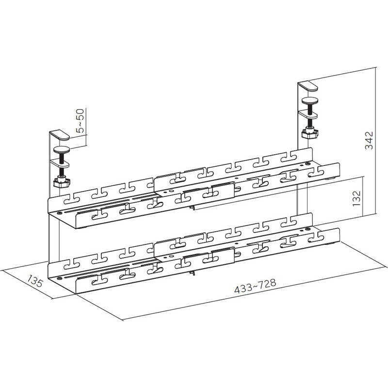 Органайзер для кабелю OfficePro CT690B Black