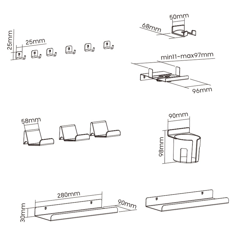 Набор аксессуаров для органайзера OfficePro OA510 Black