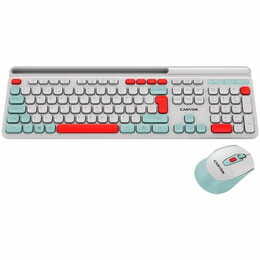 Комплект бездротовий (клавіатура, миша) Canyon HSET-W5 White (CNS-HSETW5WT)