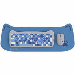 Комплект бездротовий (клавіатура, миша) Canyon HSET-W6 Kitty Edition Blue (CNS-HSETW6BL)