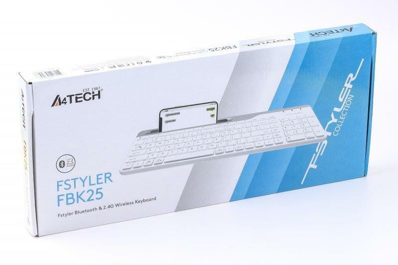 Клавиатура беспроводная A4Tech Fstyler FBK25 White