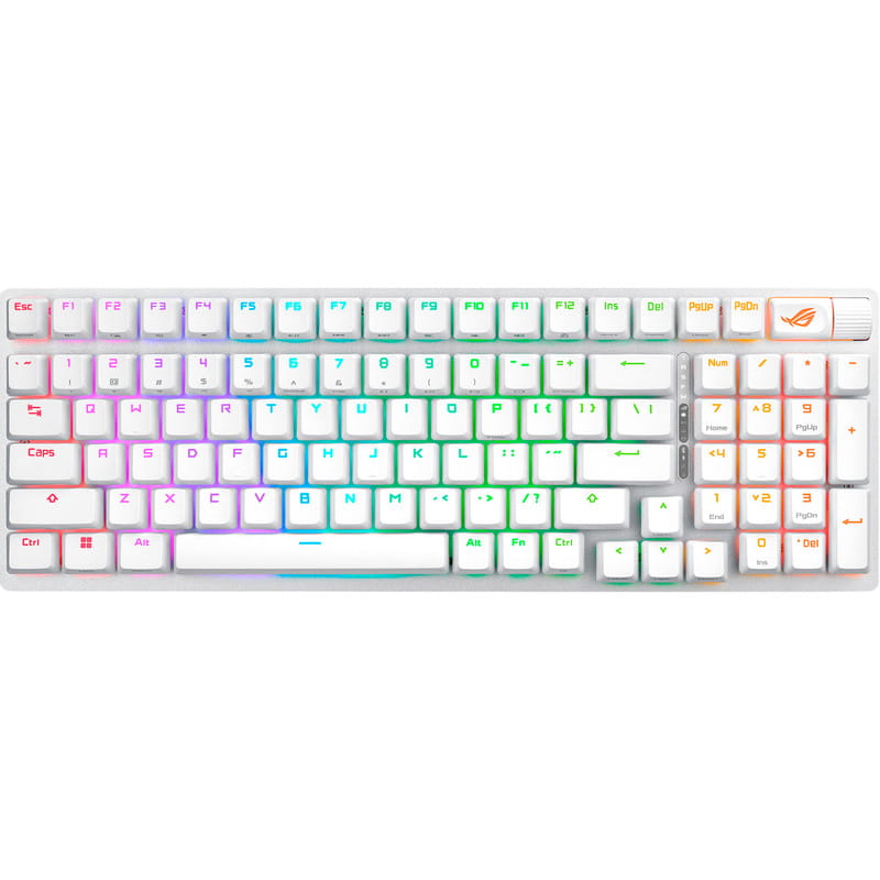 Клавіатура бездротова Asus ROG Strix Scope II RGB WL BT White (90MP037A-BKUA30)