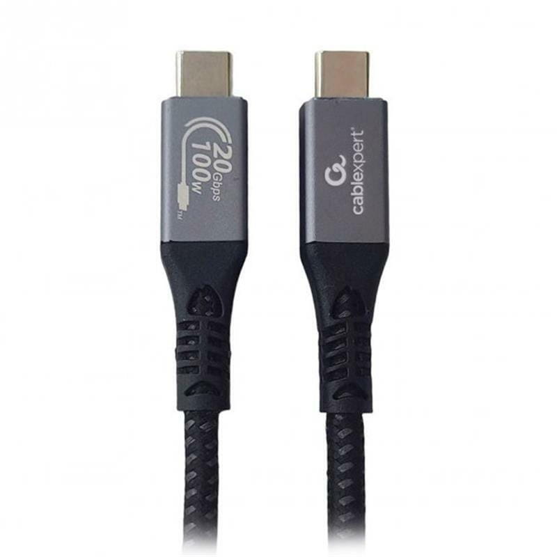 Кабель Cablexpert USB Type-C - USB Type-C (M/М), 100 W, 1.5 м, черный (CCBP-USB3-CMCM100-1.5M)