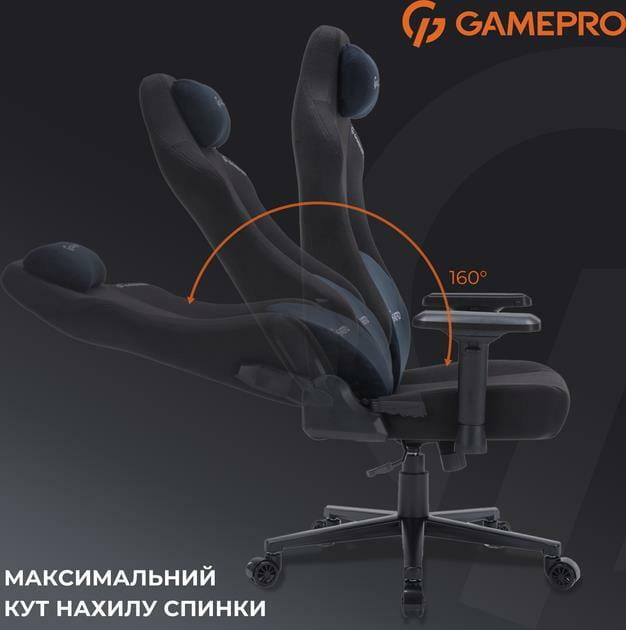Крісло для геймерів GamePro FGC750B Black