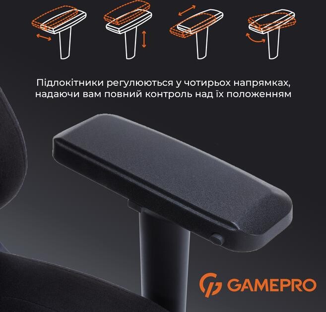 Крісло для геймерів GamePro FGC750B Black