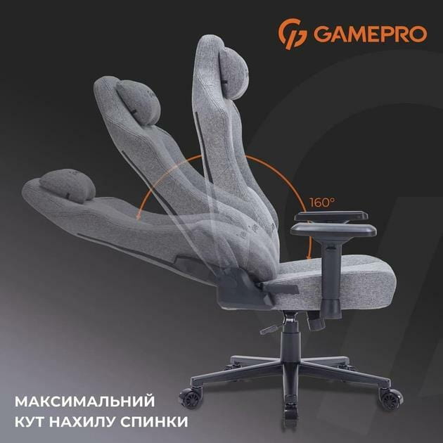 Крісло для геймерів GamePro FGC750DG Dark Gray