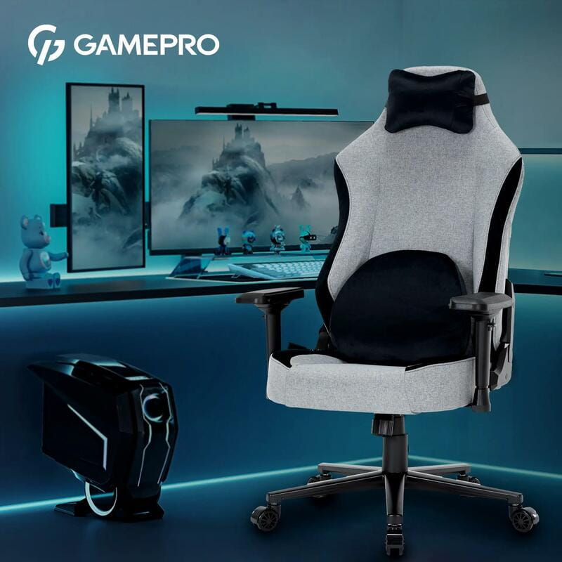 Крісло для геймерів GamePro GC715LG Light Grey