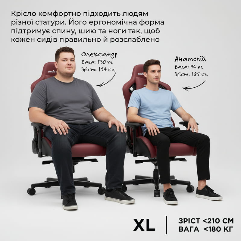 Кресло для геймеров Anda Seat Kaiser 2 Size XL Brown (AD12XL-07-K-PV-K01)