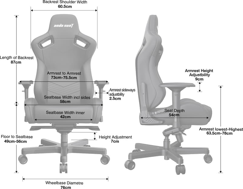 Кресло для геймеров Anda Seat  Kaiser 2 XL Brown (AD12XL-07-K-PV-K01)