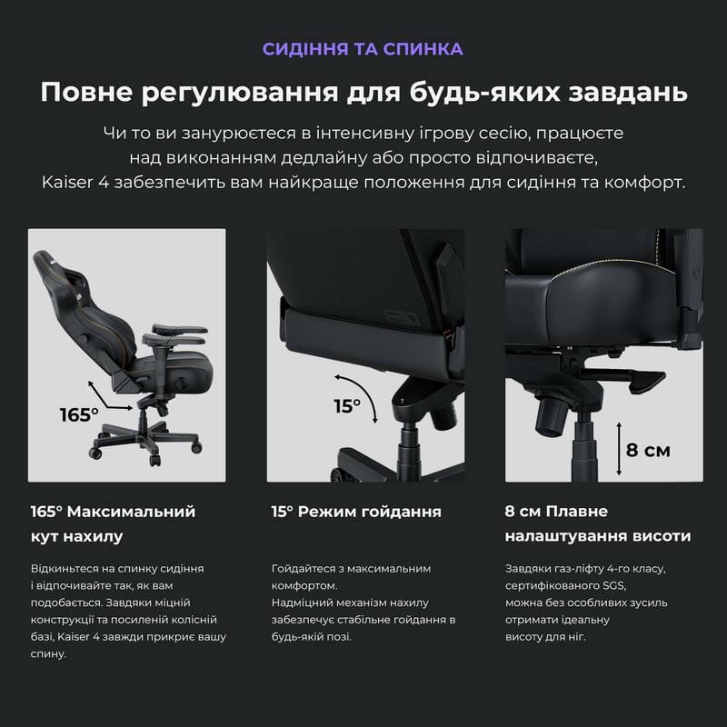 Кресло для геймеров Anda Seat Kaiser 4 Size L Orange (AD12YDDC-L-20-O-PV/C)