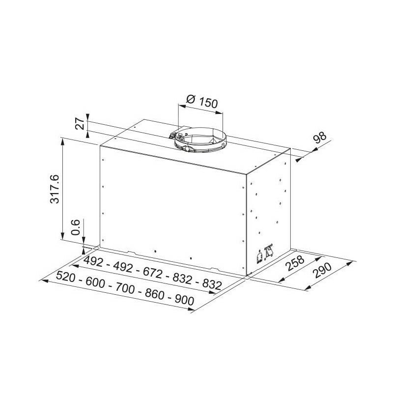 Вытяжка Franke Box Flush Basic FBFE LG A70 (305.0729.553)