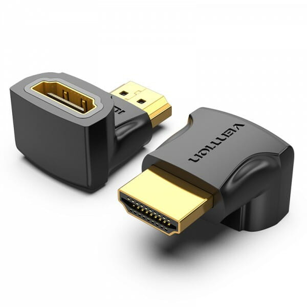 Адаптер Vention HDMI - HDMI (F/M), угловой, Black (AIOB0)