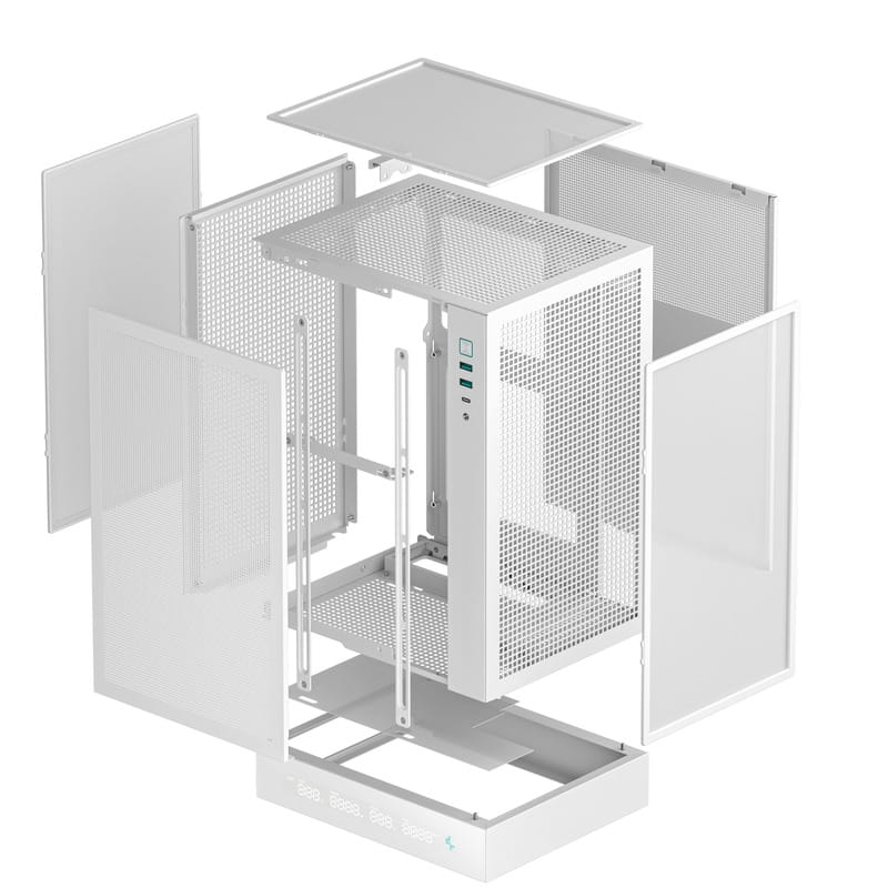 Корпус DeepCool CH170 Digital White (R-CH170-WHNPI0D-G-1) без БЖ