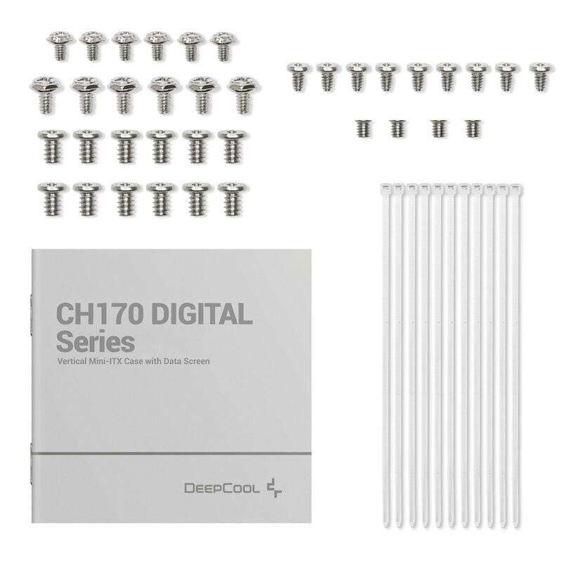 Корпус DeepCool CH170 Digital White (R-CH170-WHNPI0D-G-1) без БЖ