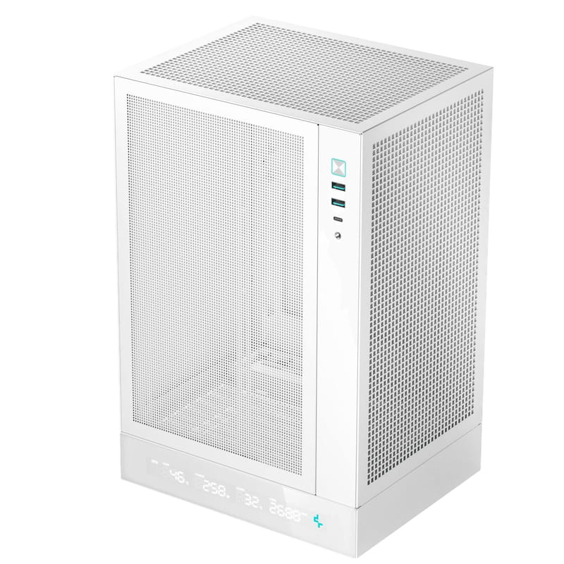 Корпус DeepCool CH170 Digital White (R-CH170-WHNPI0D-G-1) без БП
