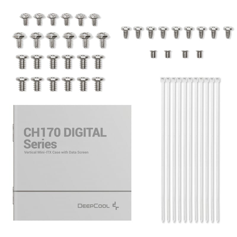 Корпус DeepCool CH170 Digital White (R-CH170-WHNPI0D-G-1) без БЖ