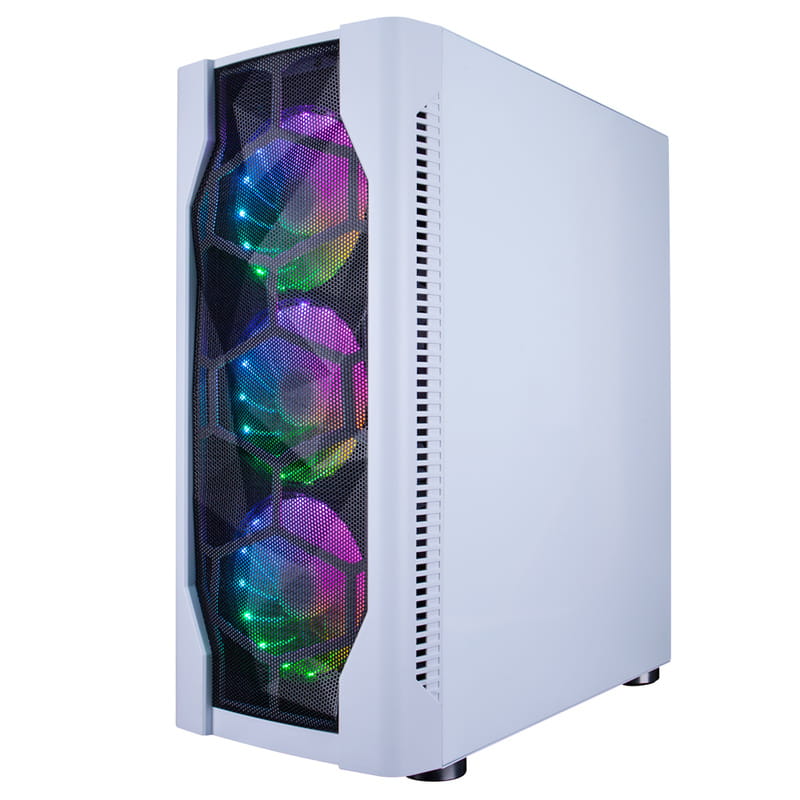 Корпус 1stPlayer D4-WH-4F1-W White без БП