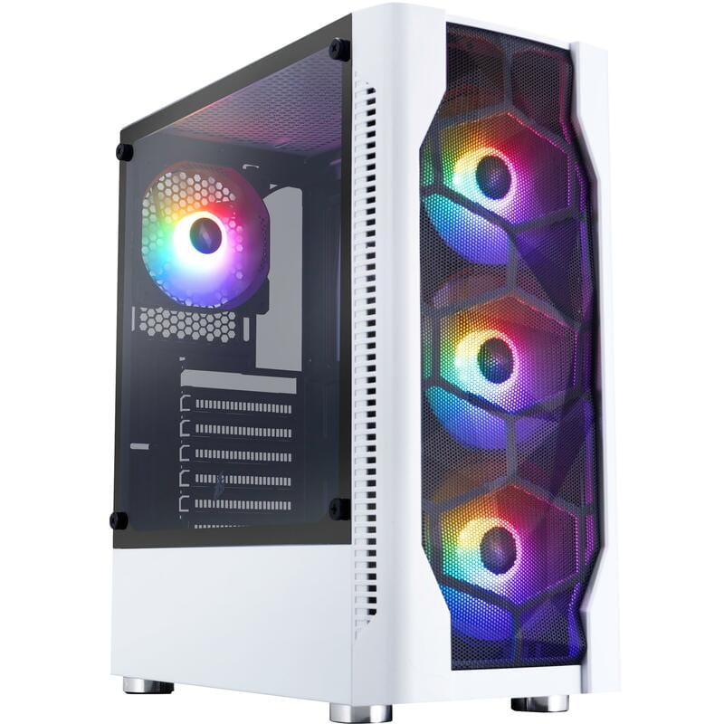 Корпус 1stPlayer D4-WH-4F1-W White без БЖ