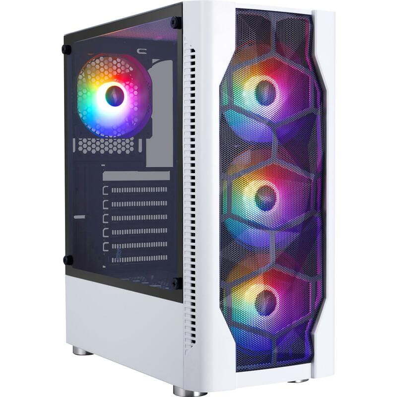 Корпус 1stPlayer D4-WH-4F1-W White без БЖ