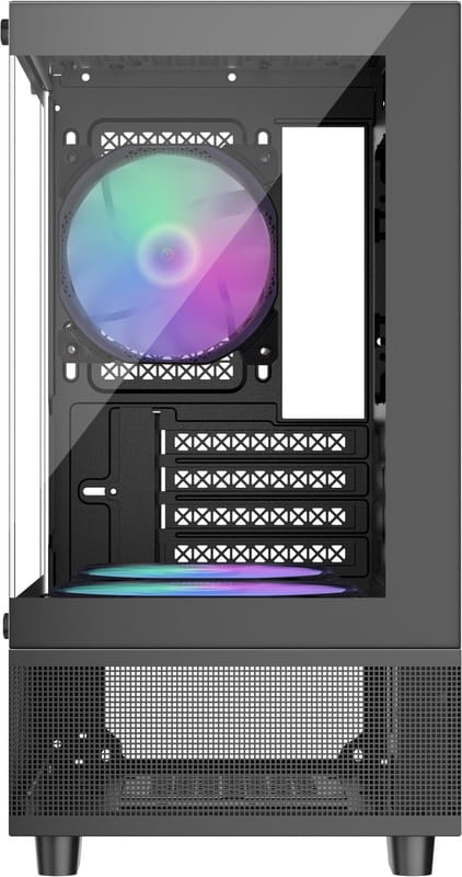 Корпус 1stPlayer Mi2-A-BK-2F7R-1F7 Black без БП