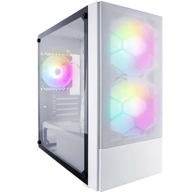 Корпус 1stPlayer X4-M-WH-2F1P-W-1F1-W White без БП