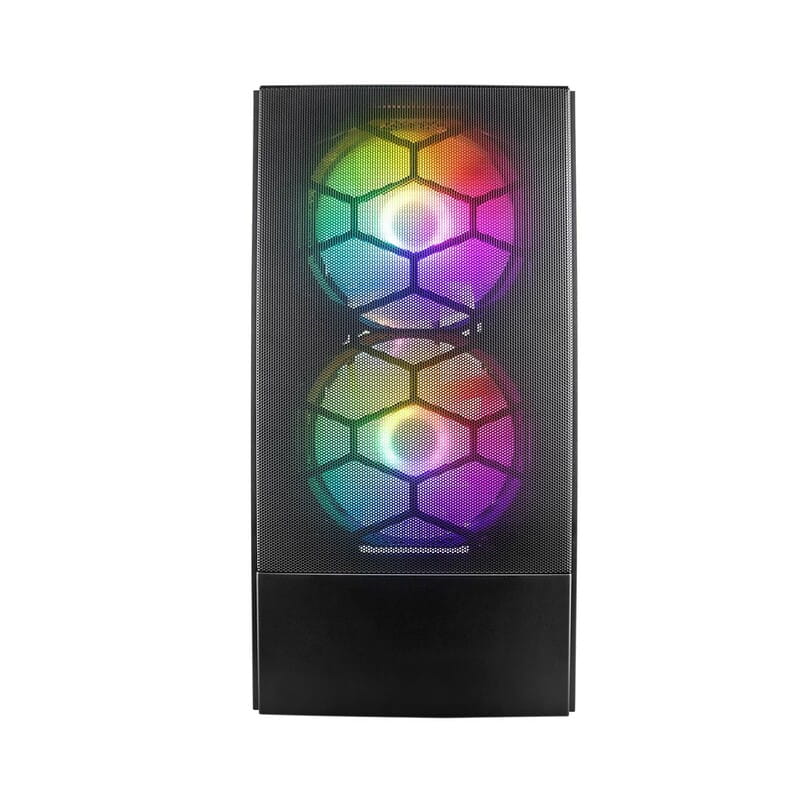 Корпус 1stPlayer X4-M-BK-2F1P-1F1 Black без БП