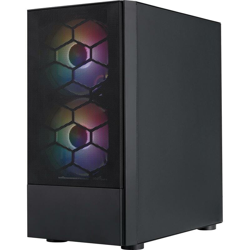 Корпус 1stPlayer X4-M-BK-2F1P-1F1 Black без БП