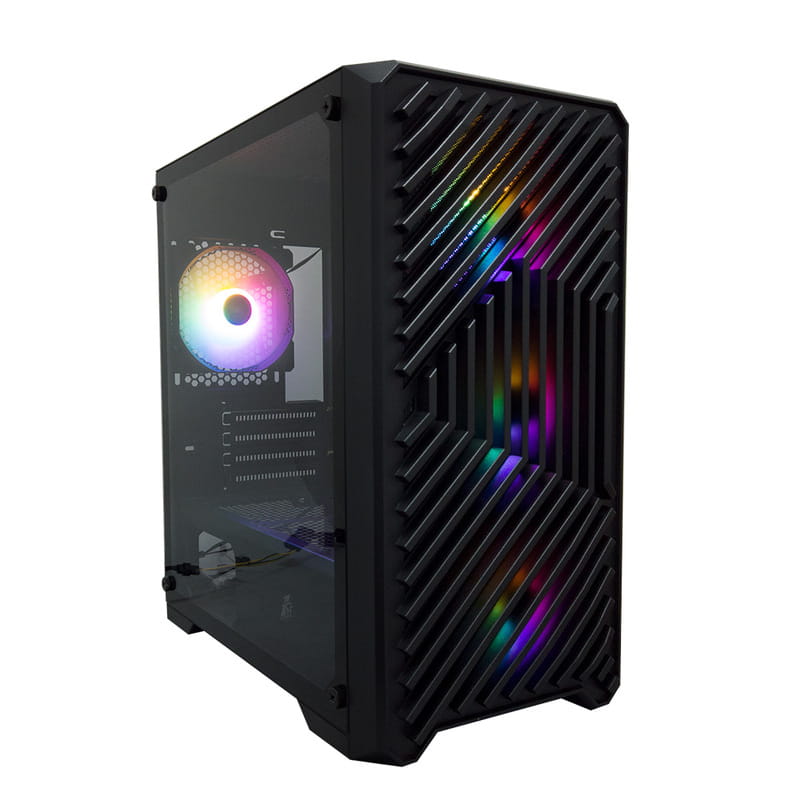 Корпус 1stPlayer T5-BK-4F1 Black без БЖ