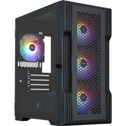 Корпус 1stPlayer T3-BK-4F1 Black без БЖ