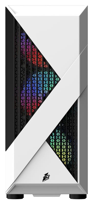 Корпус 1stPlayer F3-A-WH-4F1 White без БП