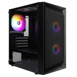 Корпус 1stPlayer BS-2-BK-3F1 Black без БП