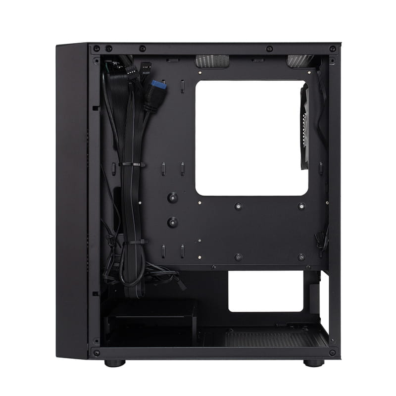 Корпус 1stPlayer BS-2-BK-3F1 Black без БП