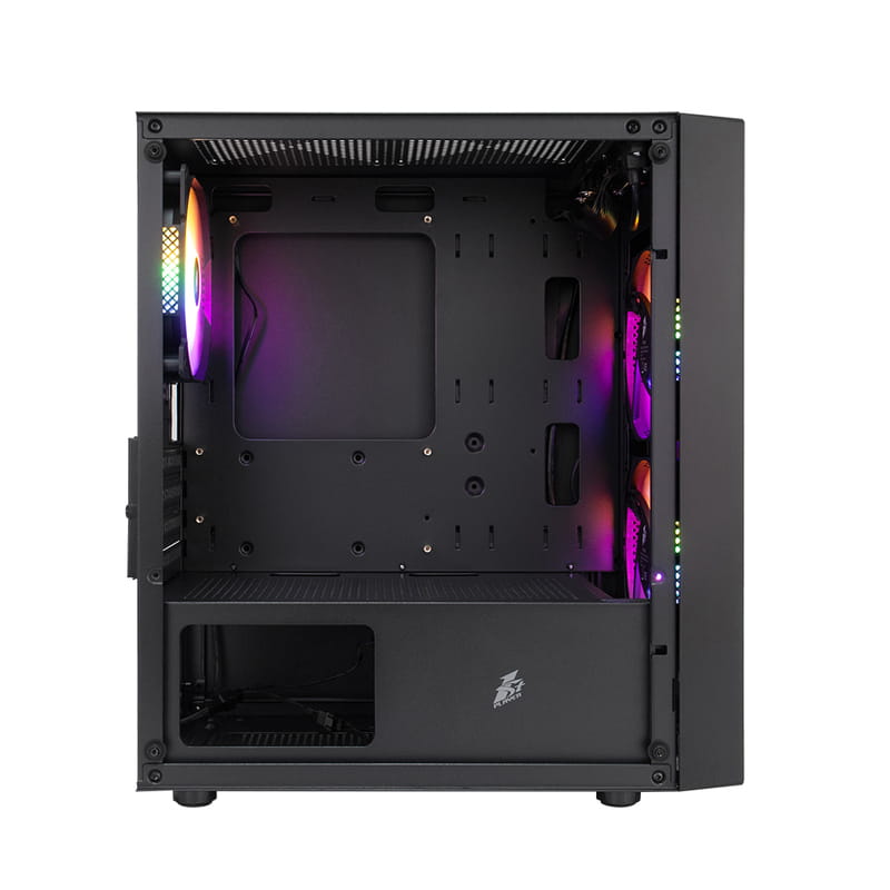 Корпус 1stPlayer BS-2-BK-3F1 Black без БП