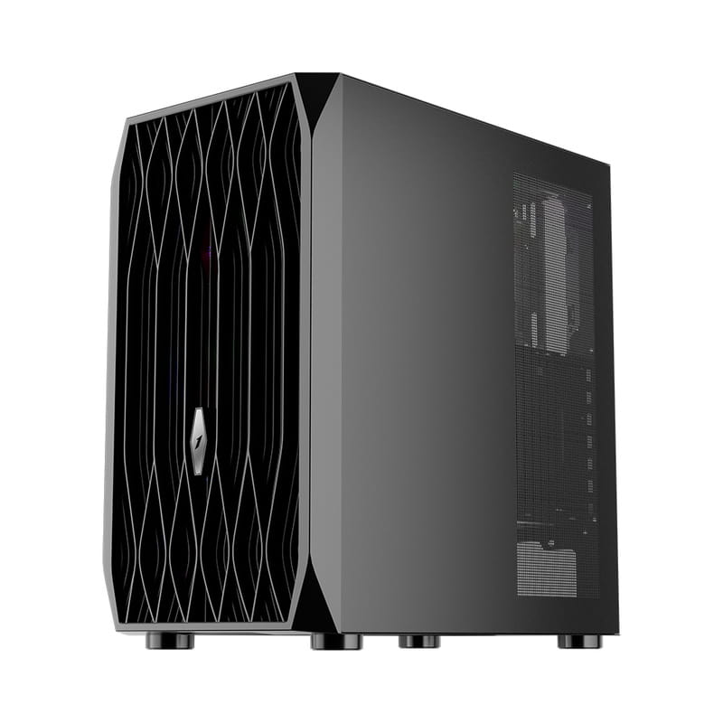 Корпус 1stPlayer AY7-BK-4F1 Black без БЖ