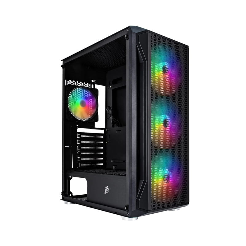 Корпус 1stPlayer X5-4F1 Black без БП