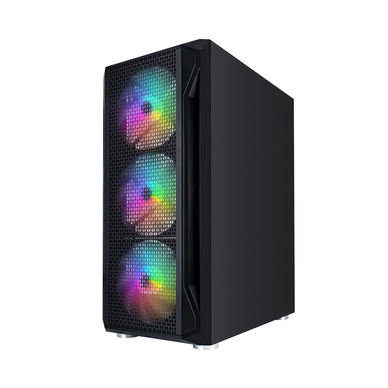 Корпус 1stPlayer X5-4F1 Black без БП