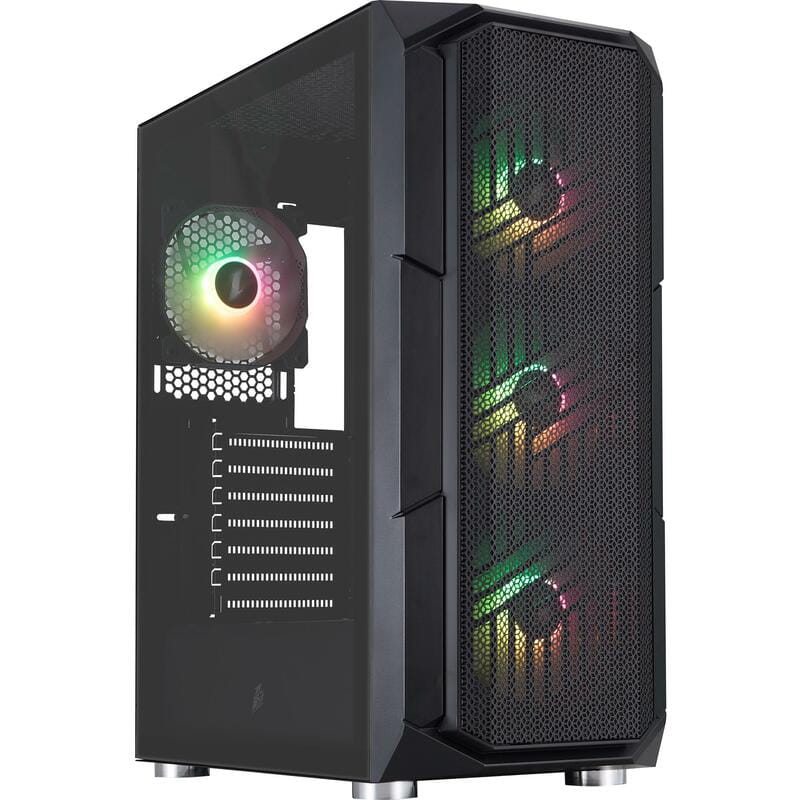 Корпус 1stPlayer XF-BK-4F7 Black без БП