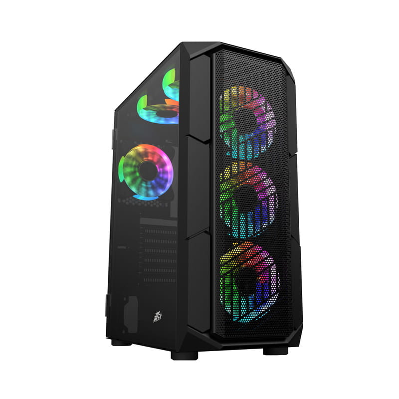Корпус 1stPlayer XF-BK-4F7 Black без БП