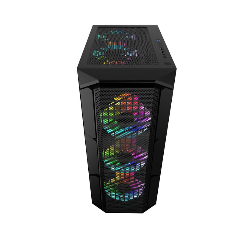 Корпус 1stPlayer XF-BK-4F7 Black без БП