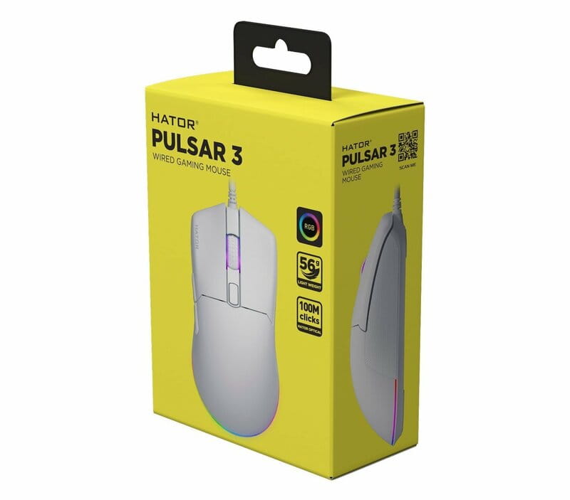 Мышь Hator Pulsar 3 White (HTM611)